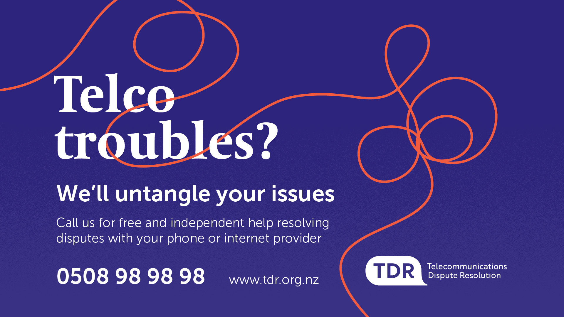 TDR advert still - Telco troubles